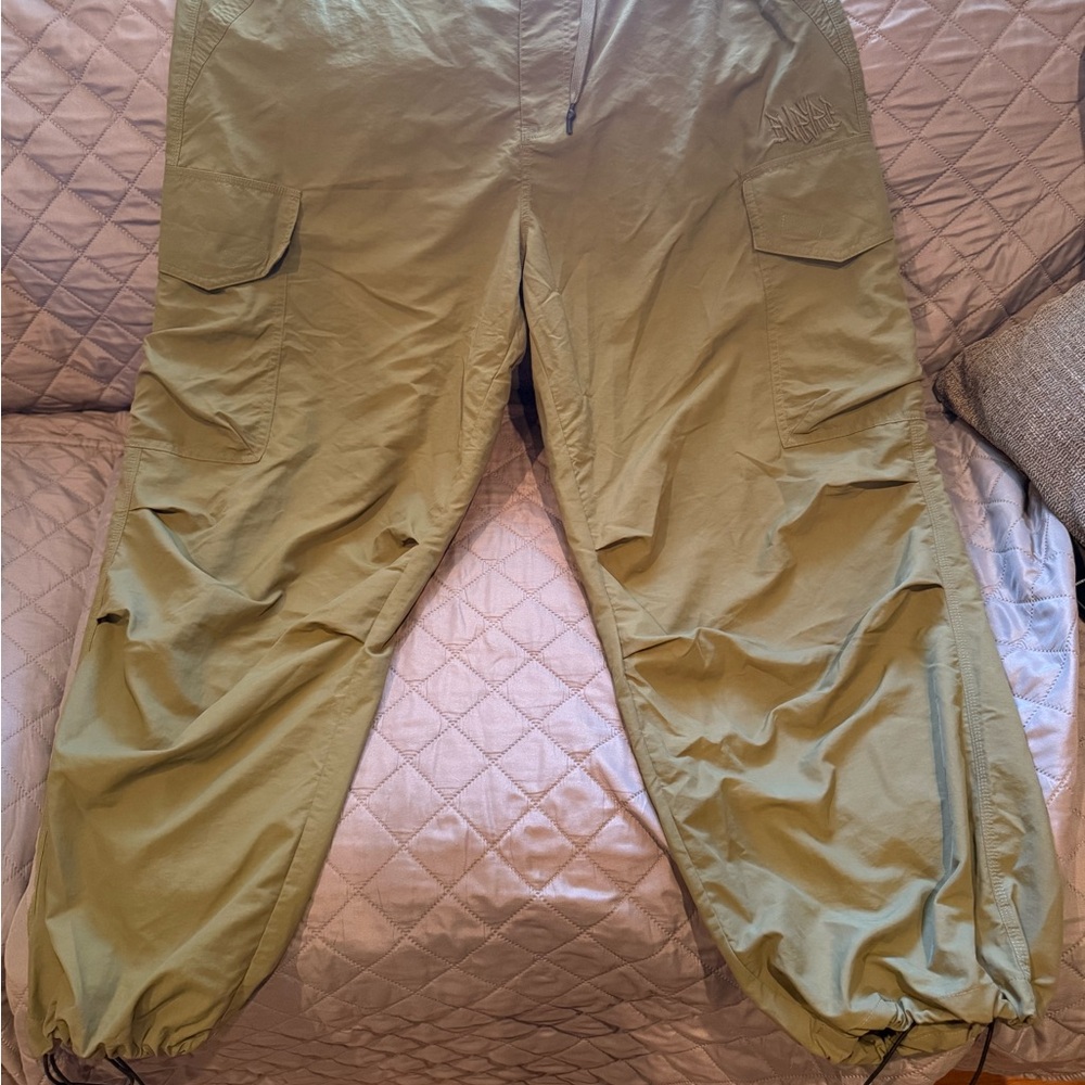 Empyre Men's Olive Parachute Cargo Pants